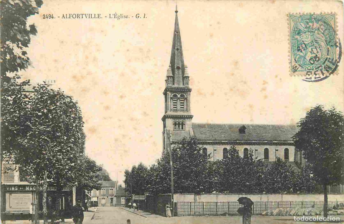 Postcards: France - 94 - Alfortville - L'Eglise - Anim&eacute;e - CPA - Oblit&eacute;ration de 1905 - Voir Scans Recto-Verso