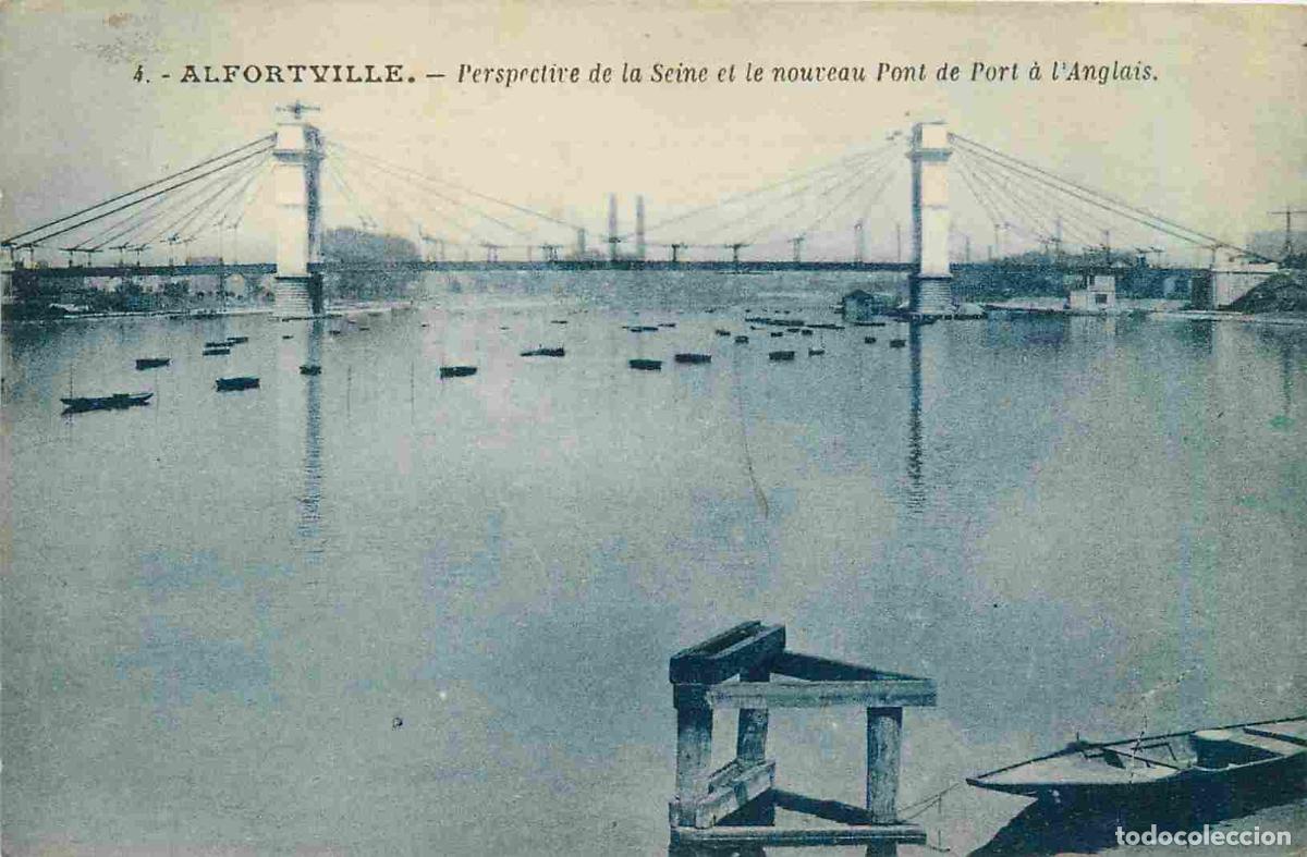 Postcards: France - 94 - Alfortville - Perspective de la Seine et le nouveau Pont de Port &agrave; l'Anglais - CPA - V