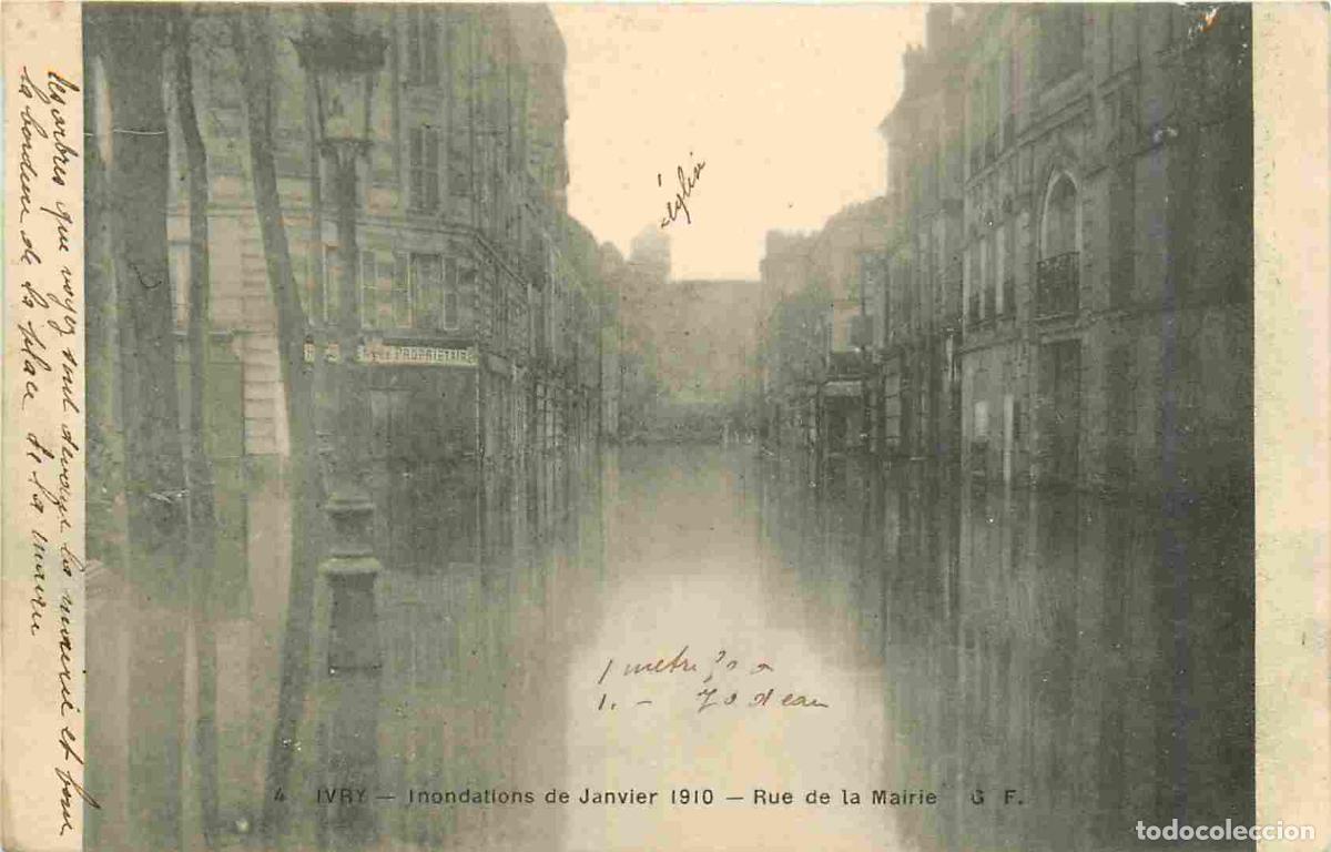 Postales: France - 94 - Ivry sur Seine - inondations de janvier 1910 - Rue de la Mairie - CPA - Voir Scans Rec