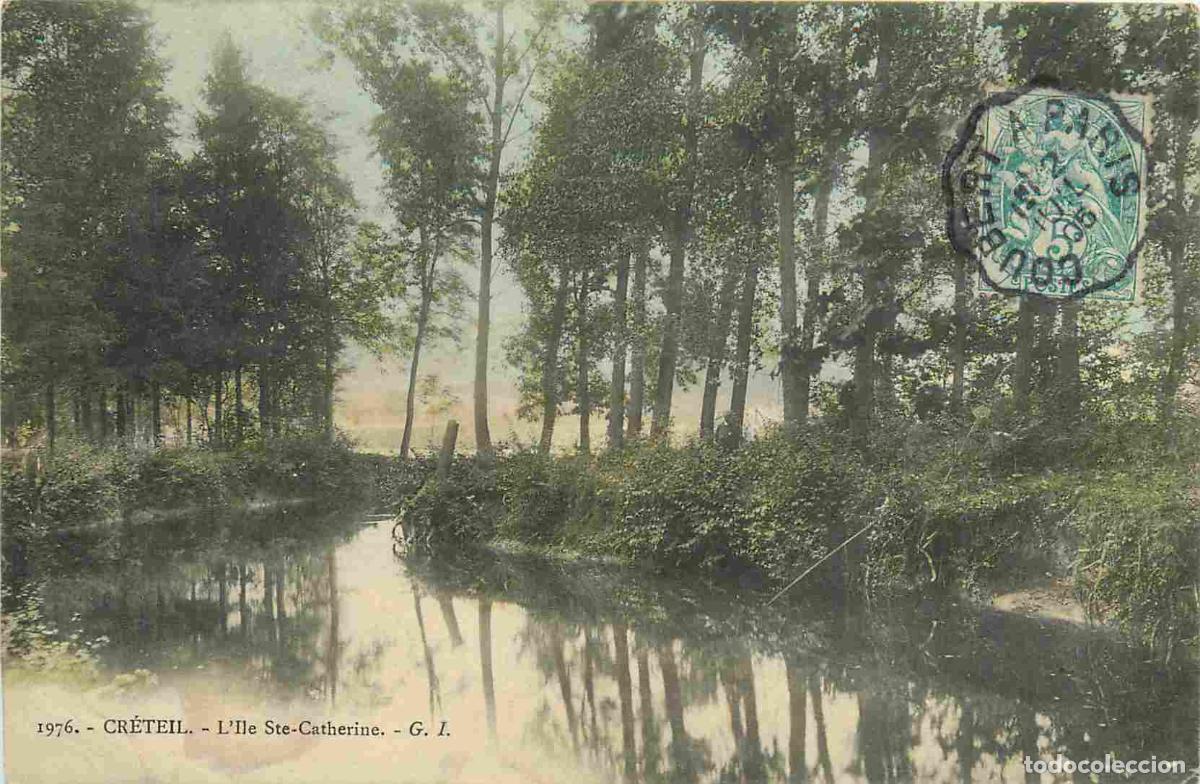 Postales: France - 94 - Creteil - L'ile Ste Catherine - Coloris&eacute;e - CPA - Oblit&eacute;ration de 1905 - Etat carte qu