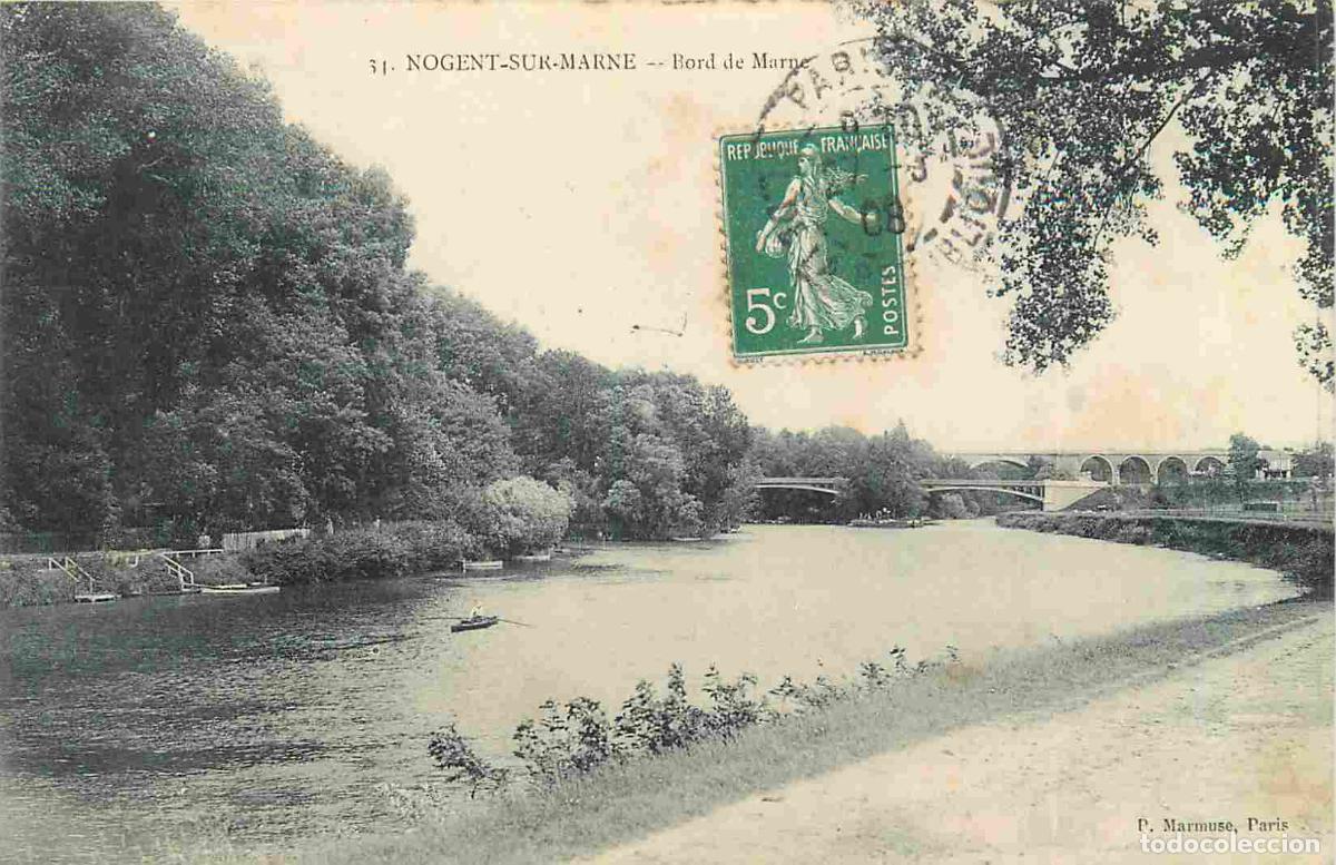 Postais: France - 94 - Nogent sur Marne - Bord de Marne - Anim&eacute;e - CPA - Oblit&eacute;ration de 1908 - Voir Scans Re