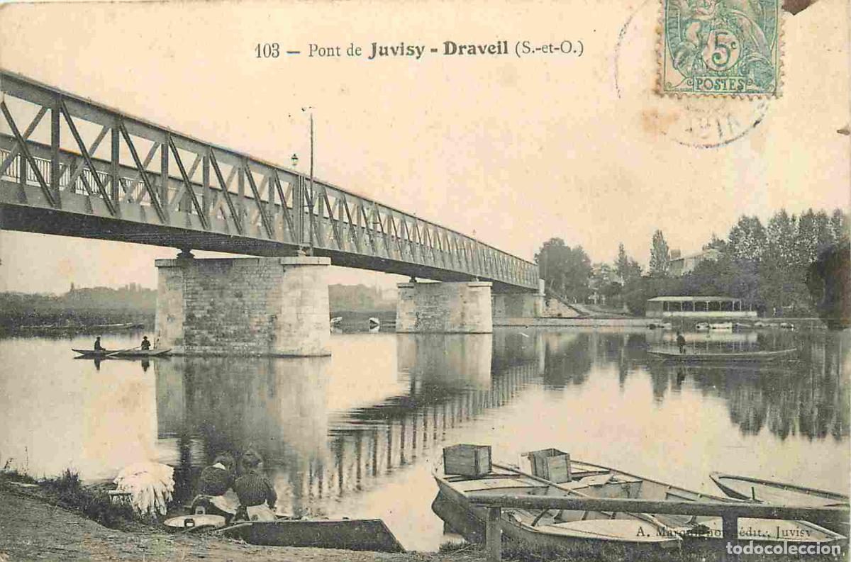 Postais: France - 91 - Juvisy-sur-Orge - Pont de Juvisy Draveil - Anim&eacute;e - CPA - Oblit&eacute;ration de 1905 - Voir