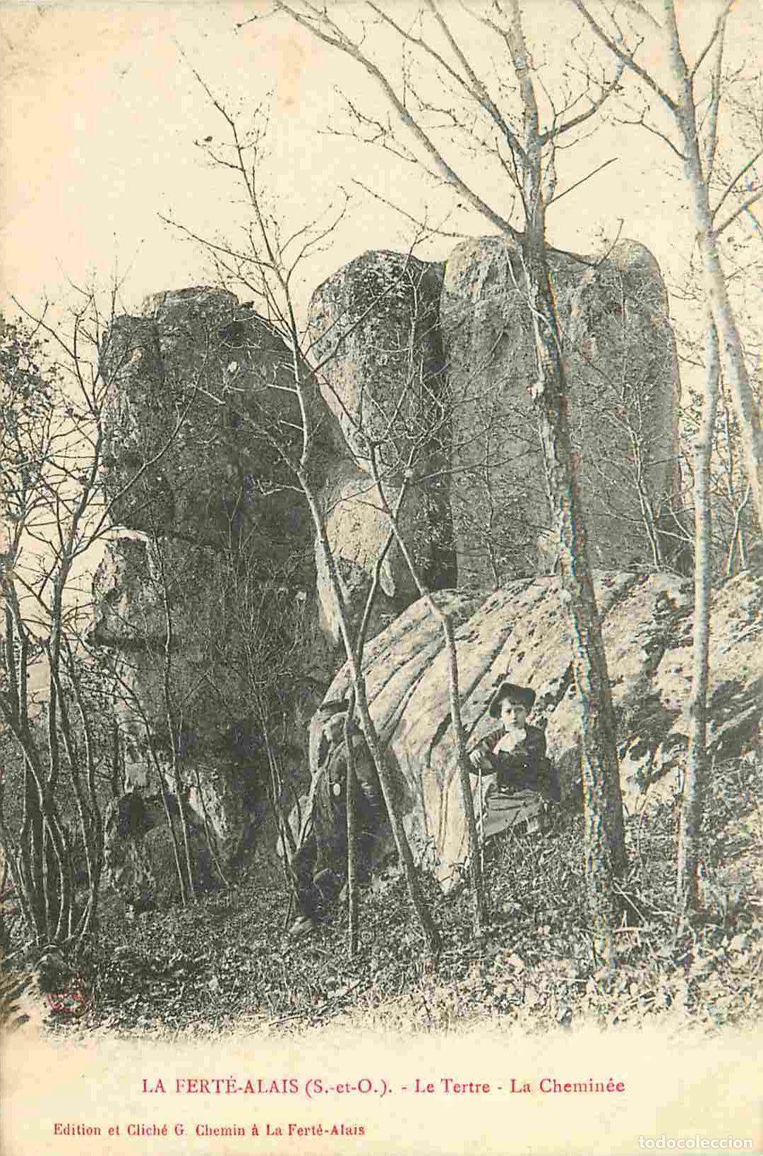 Postais: France - 91 - La Ferte Alais - Le Tertre - La Chemin&eacute;e - Anim&eacute;e - CPA - Oblit&eacute;ration de 1905 - Voir