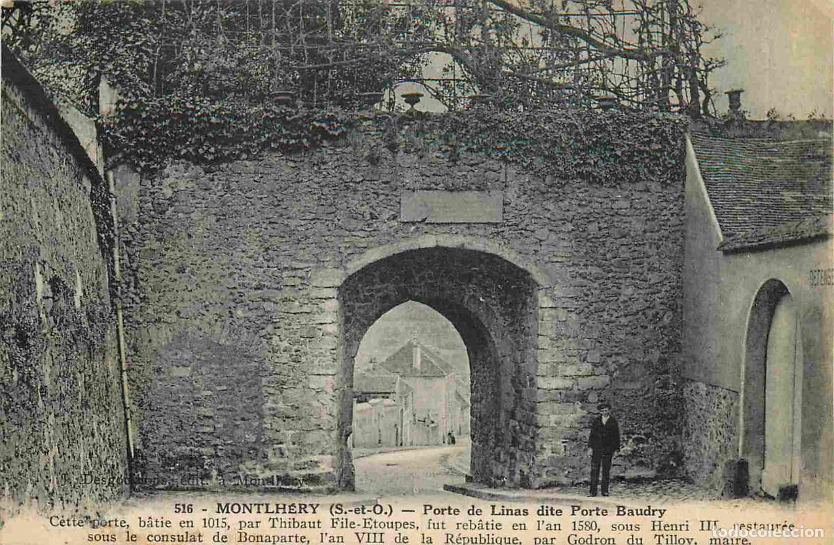 Cartoline: France - 91 - Montlhery - Porte de Linas - Anim&eacute;e - CPA - Oblit&eacute;ration de 1937 - Voir Scans Recto-Ve