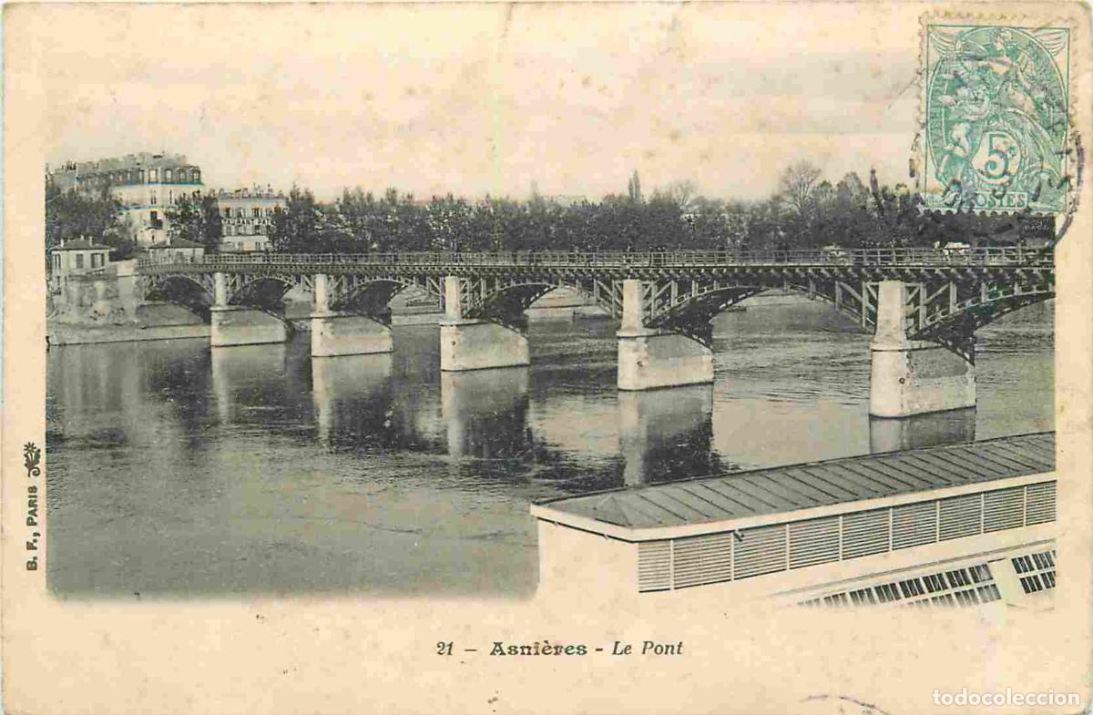 Cartoline: France - 92 - Asnieres sur Seine - Le Pont - CPA - Oblit&eacute;ration de 1906 - Voir Scans Recto-Verso