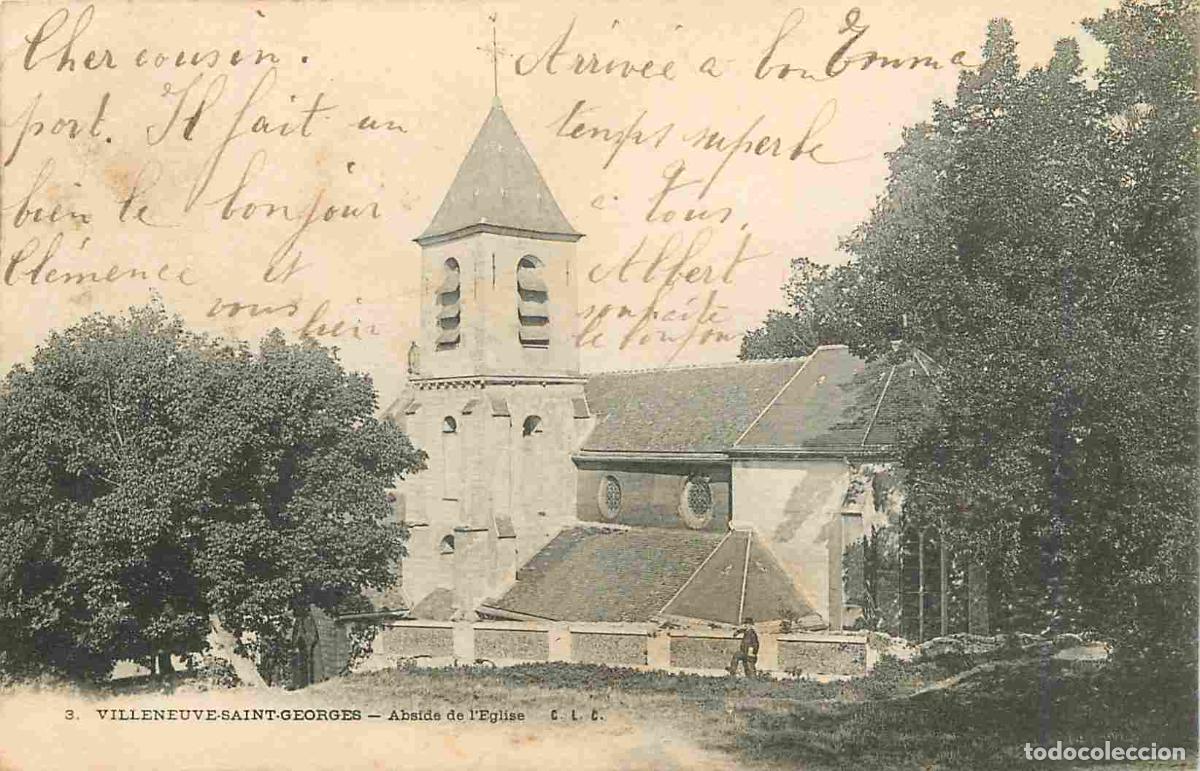 Cartoline: France - 94 - Villeneuve Saint Georges - Abside de l'Eglise - Anim&eacute;e - Pr&eacute;curseur - CPA - Oblit&eacute;rati
