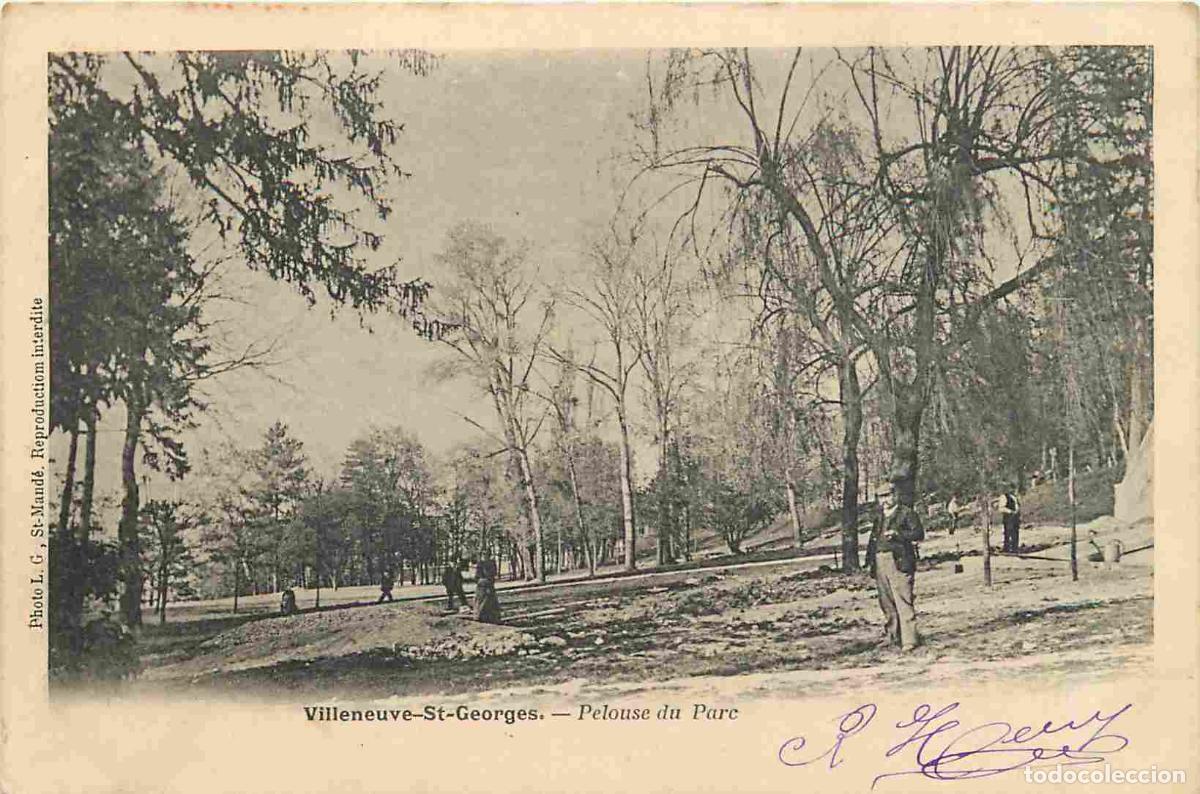 Cartoline: France - 94 - Villeneuve Saint Georges - Pelouse du Parc - Anim&eacute;e - Pr&eacute;curseur - CPA - Oblit&eacute;ration