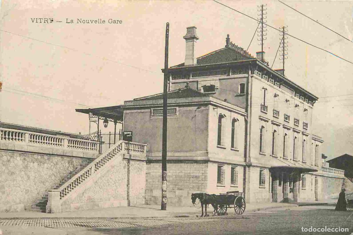 Cartoline: France - 94 - Vitry sur Seine - La Nouvelle Gare - CPA - Oblit&eacute;ration de 1905 - Etat abim&eacute;e sur la d