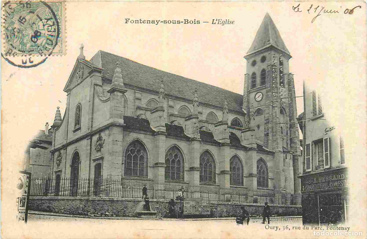 Cartoline: France - 94 - Fontenay sous Bois - L'Eglise - Anim&eacute;e - CPA - Oblit&eacute;ration de 1906 - Voir Scans Recto