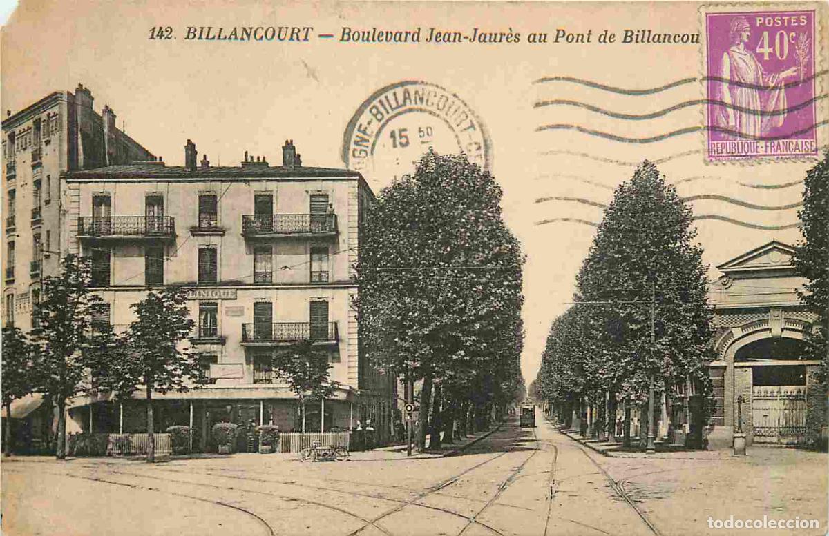 Cartoline: France - 92 - Boulogne Billancourt - Billancourt - Boulevard Jean-Jaur&egrave;s au Pont de Billancourt - CP
