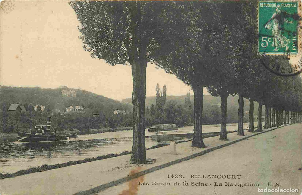 Postcards: France - 92 - Boulogne Billancourt - Billancourt - Bords de Seine - La navigation - Bateaux - CPA -