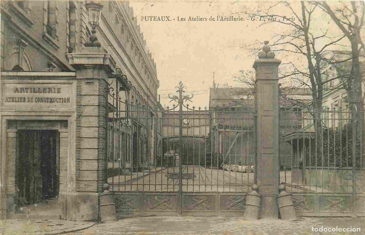 Postales: France - 92 - Puteaux - Ateliers de l'Artillerie - CPA - Oblit&eacute;ration de 1904 - Etat froissure - Voi