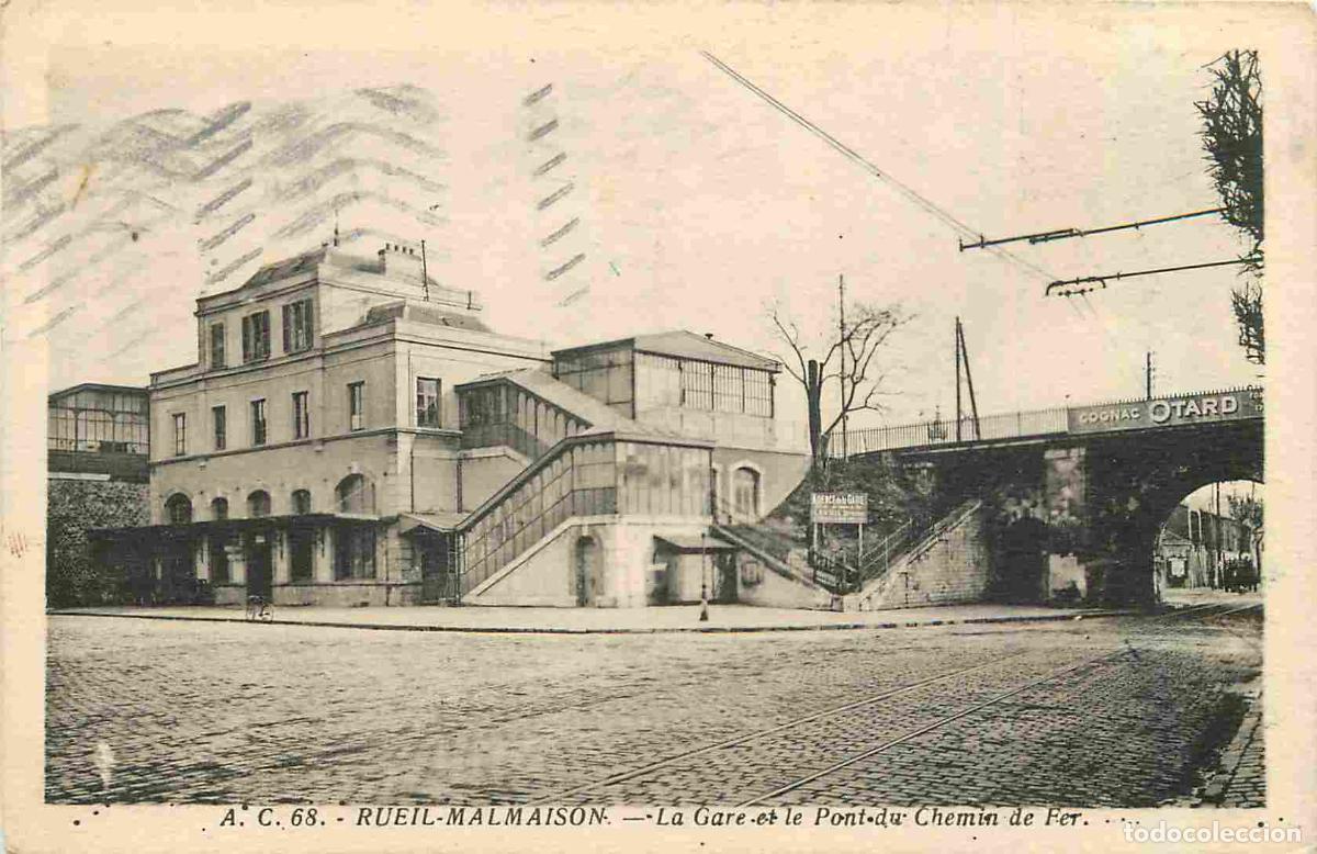Postales: France - 92 - Rueil Malmaison - La Gare et le Pont du Chemin de Fer - CPA - Oblit&eacute;ration de 1945 - V