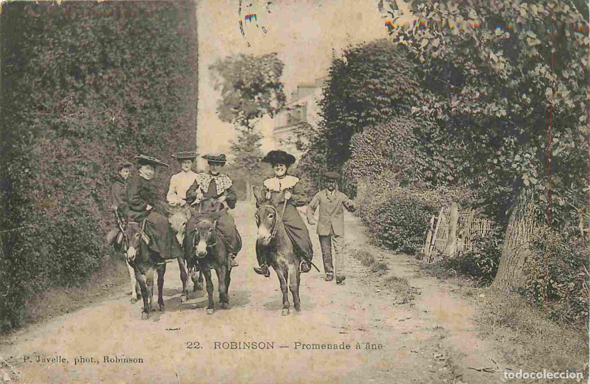 Postales: France - 92 - Robinson - Promenade &agrave; Ane - Anim&eacute;e - CPA - Oblit&eacute;ration de 1907 - Voir Scans Recto-Ve