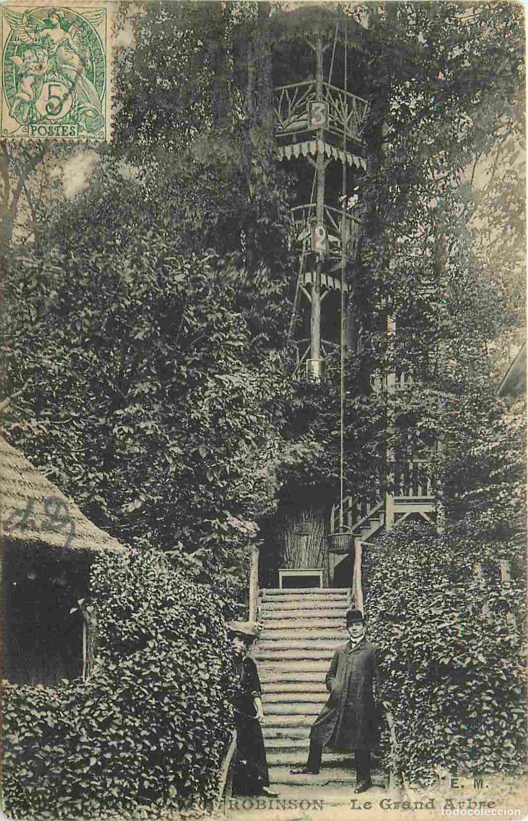 Postales: France - 92 - Robinson - Le Grand Arbre - Anim&eacute;e - CPA - Oblit&eacute;ration de 1910 - Etat abim&eacute;e sur le b