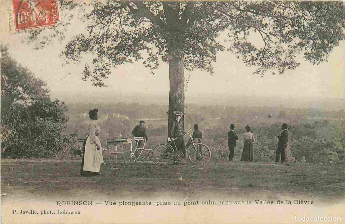 Postales: France - 92 - Robinson - Vue plongeante prise du point culminant sur la Vall&eacute;e de ia Bi&egrave;vre - Anim&eacute;e