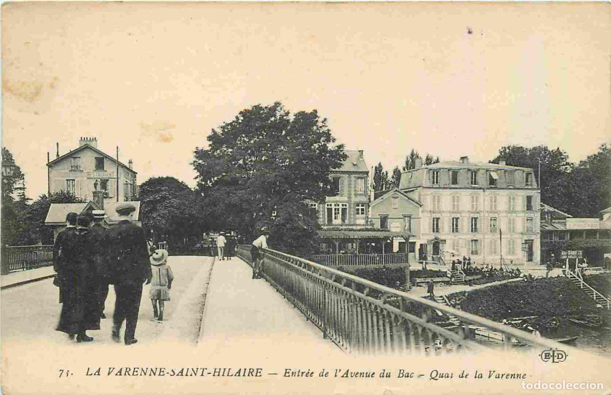 Postales: France - 94 - La Varenne - Saint Hilaire - Entr&eacute;e de l'Avenue du Bac - Quai de la Varenne - Anim&eacute;e -