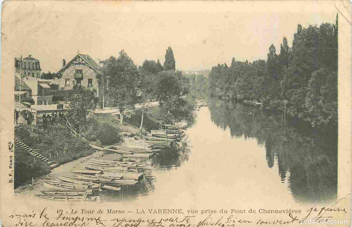 Cartes Postales: France - 94 - La Varenne - Le Tour de Marne - Vue prise du Pont de Chennevi&egrave;res - Pr&eacute;curseur - CPA -