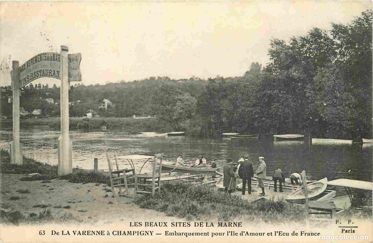 Cartes Postales: France - 94 - La Varenne - Les beau sites de la Marne - De La Varenne &agrave; Champigny - Embarquement pou