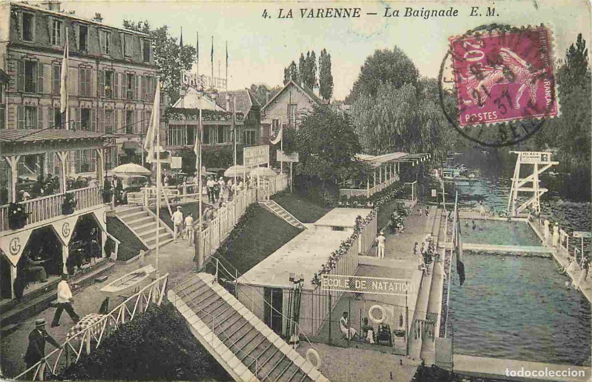 Cartes Postales: France - 94 - La Varenne - La Baignade - Coloris&eacute;e - Anim&eacute;e - CPA - Oblit&eacute;ration de 1937 - Voir Scan