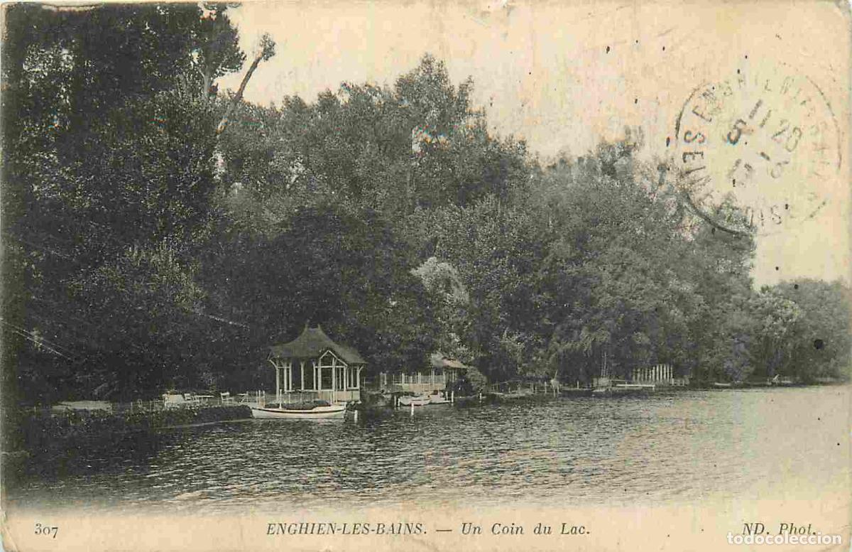 Postkarten: France - 95 - Enghien les Bains - Un Coin du Lac - CPA - Oblit&eacute;ration de 1917 - Etat croqu&eacute;e - Voir