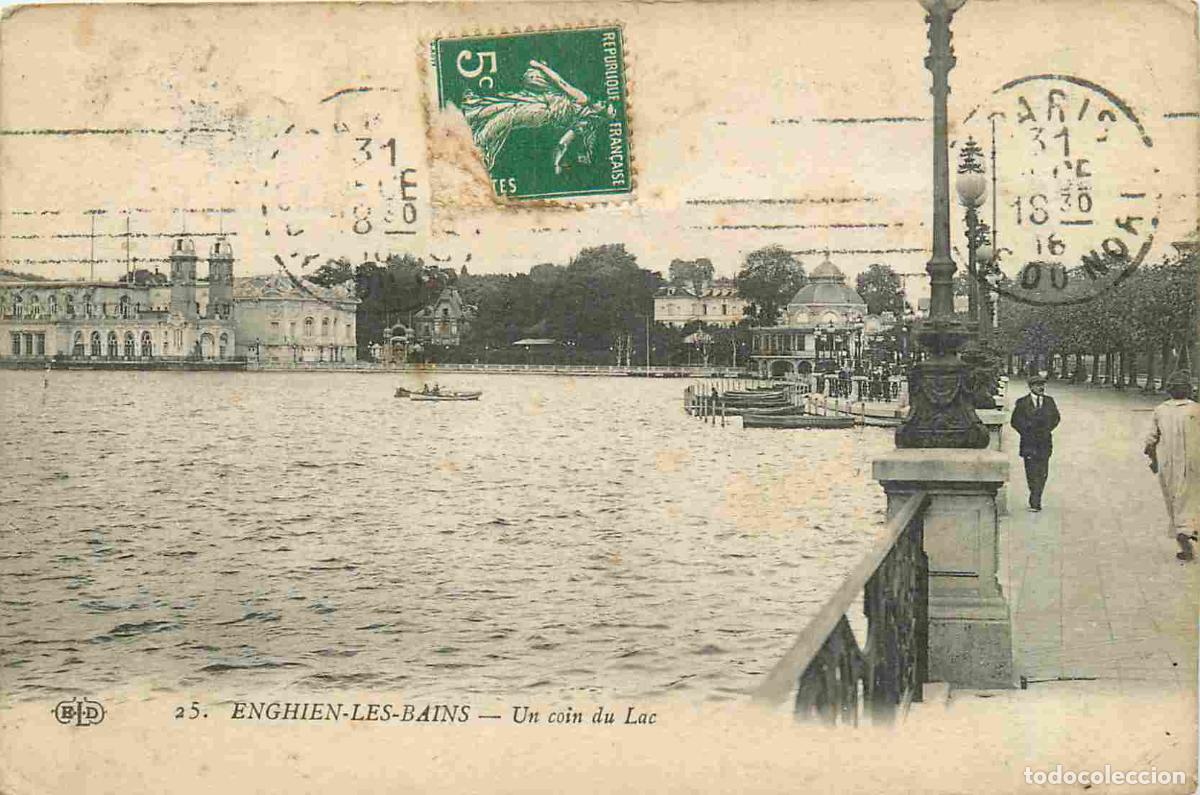 Postkarten: France - 95 - Enghien les Bains - Un Coin du Lac - Anim&eacute;e - CPA - Oblit&eacute;ration de 1916 - Voir Scans