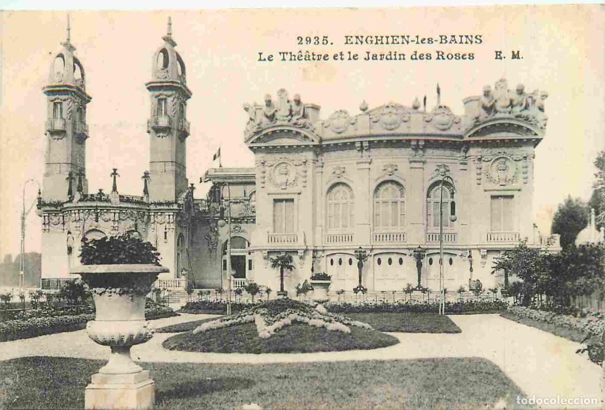 Postkarten: France - 95 - Enghien les Bains - Le Th&eacute;&acirc;tre et le jardin des Roses - CPA - Voyag&eacute;e en 1916 - Voir S