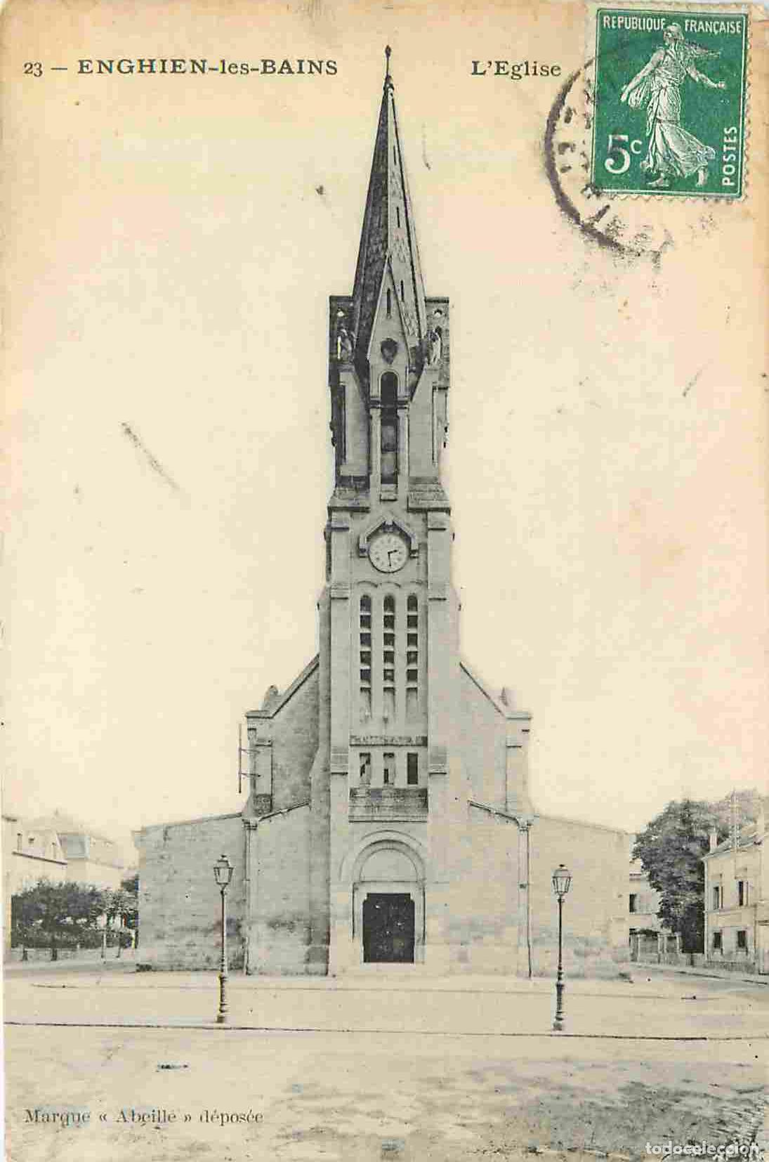 Postkarten: France - 95 - Enghien les Bains - L'Eglise - CPA - Oblit&eacute;ration - Voir Scans Recto-Verso