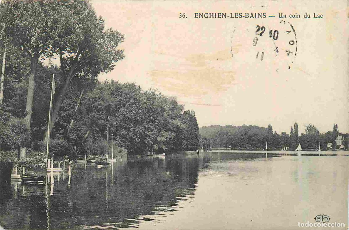 Postkarten: France - 95 - Enghien les Bains - Un Coin du Lac - CPA - Oblit&eacute;ration de 1911 - Voir Scans Recto-Ver