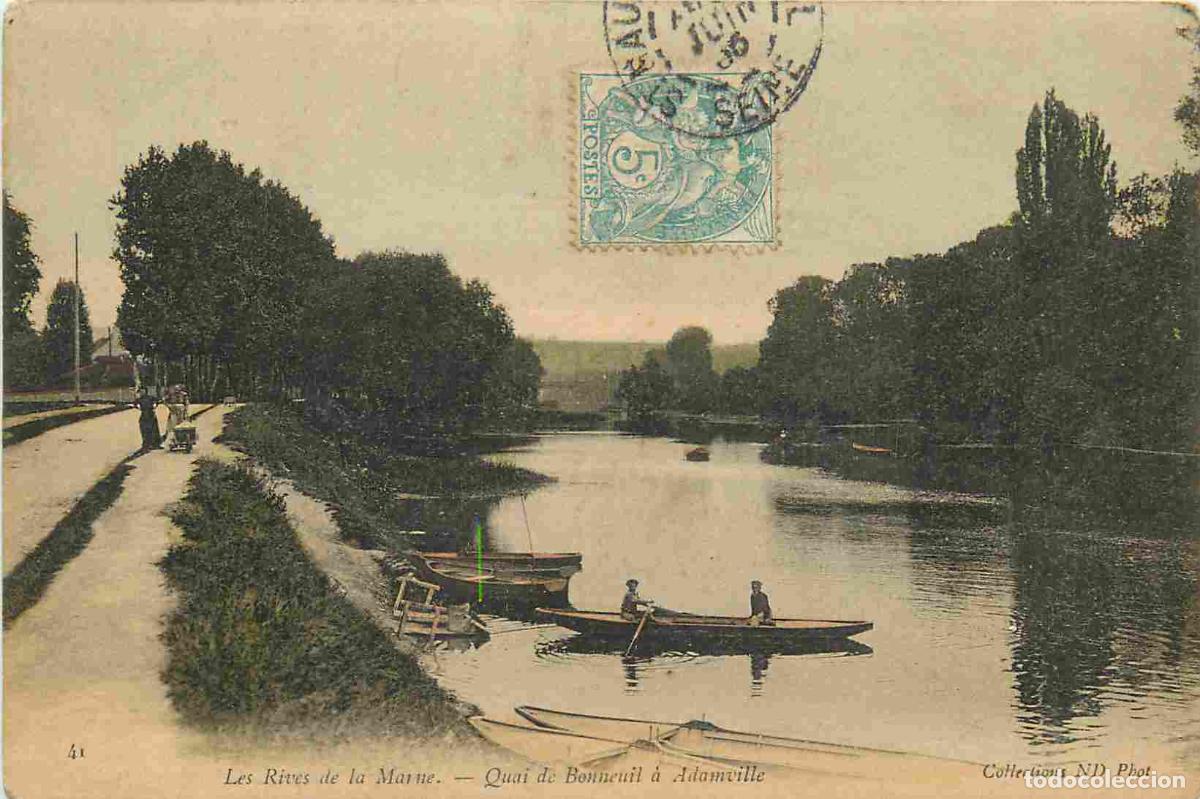 Postkarten: France - 94 - Saint Maur des Fosses - Adamville - Quai de Bonneuil - Anim&eacute;e - Canotage - CPA - Oblit