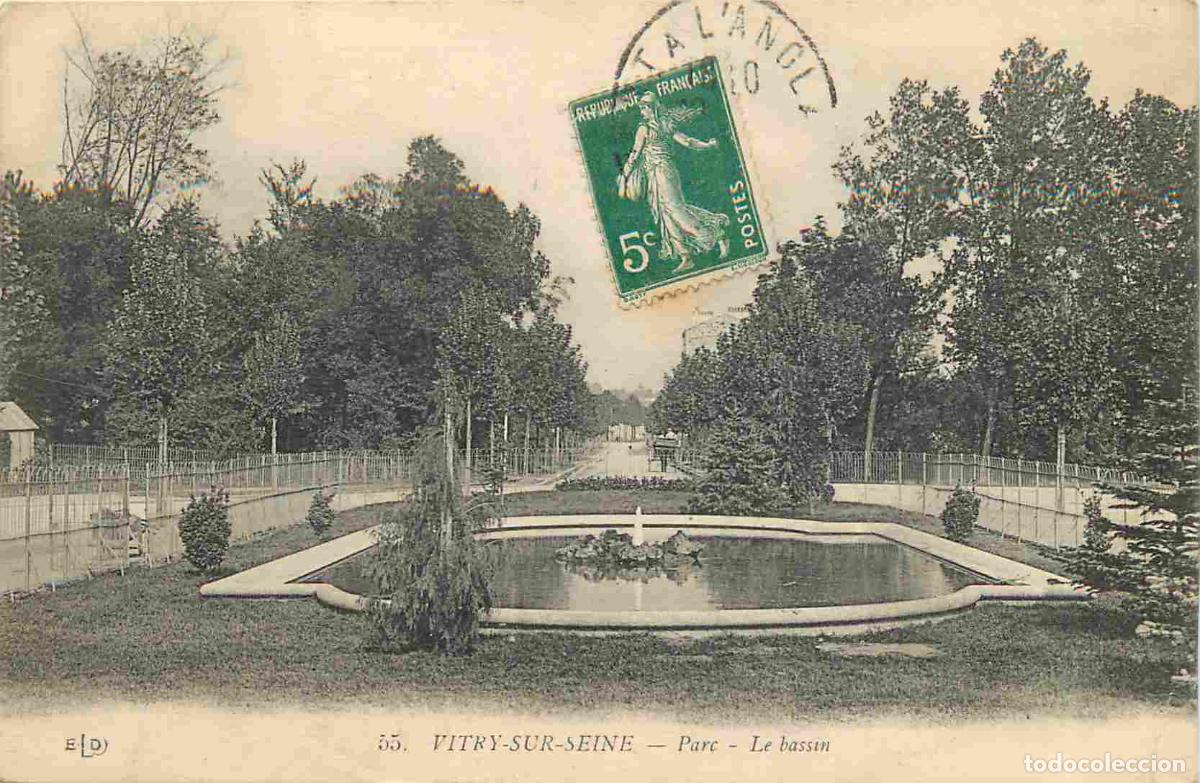 Postcards: France - 94 - Vitry sur Seine - Parc - Le bassin - CPA - Oblit&eacute;ration de 1912 - Voir Scans Recto-Ver