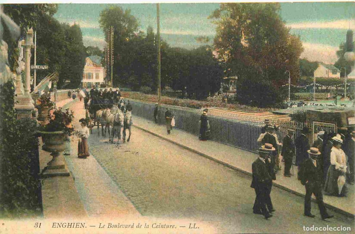 Postcards: France - 95 - Enghien les Bains - Le Boulevard de la Ceinture - Anim&eacute;e - Coloris&eacute;e - CPA - Voir Scan