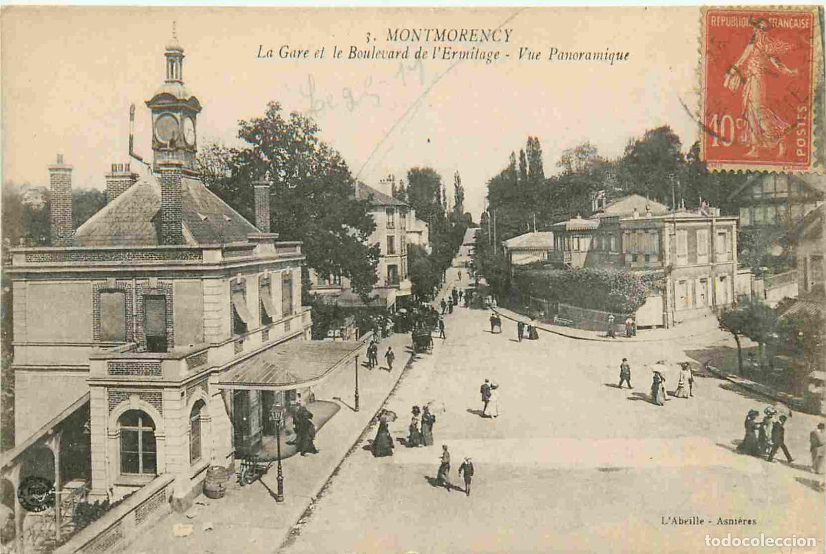 Postales: France - 95 - Montmorency - La Gare et le Boulevard de l'Ermitage - Vue Panoramique - Anim&eacute;e - CPA -