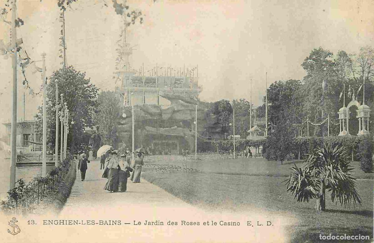 Postales: France - 95 - Enghien les Bains - Le Jardin des Roses et le Casino - Anim&eacute;e - CPA - Voir Scans Recto
