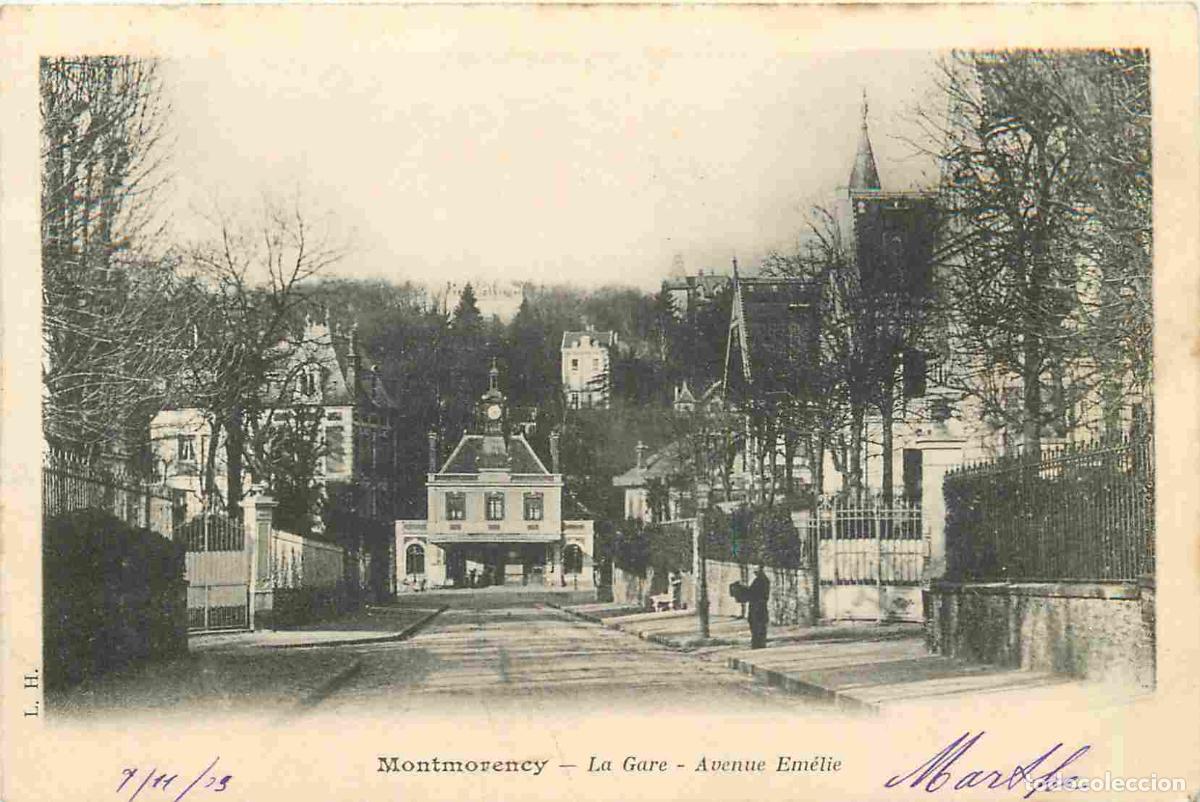 Cartoline: France - 95 - Montmorency - La Gare - Avenue Emilie - Anim&eacute;e - Pr&eacute;curseur - CPA - Oblit&eacute;ration de 19