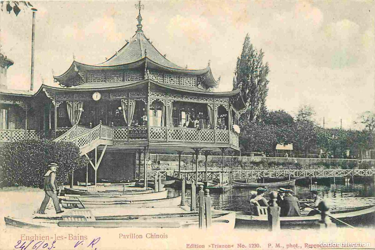 Cartoline: France - 95 - Enghien les Bains - Le Pavillon Chinois - Anim&eacute;e - Pr&eacute;curseur - CPA - Oblit&eacute;ration de