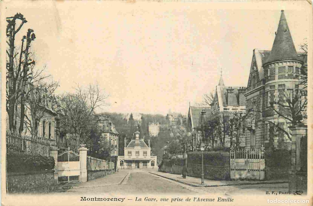 Cartoline: France - 95 - Montmorency - La Gare - Vue prise de l'Avenue Emilie - CPA - Oblit&eacute;ration de 1904 - Vo