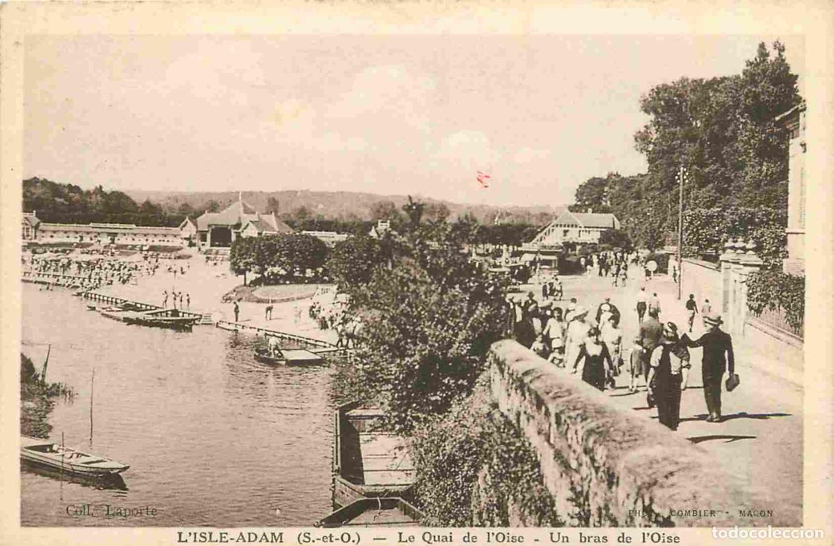 Postcards: France - 95 - L'Isle Adam - Le Quai de l'Oise - Un bras de l'Oise - Anim&eacute;e - CPA - Oblit&eacute;ration de 1