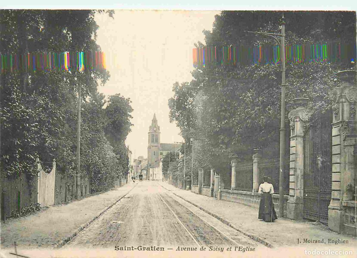 Postcards: France - 95 - Saint Gratien - Avenue de Soisy et l'Eglise - Anim&eacute;e - CPA - Voir Scans Recto-Verso