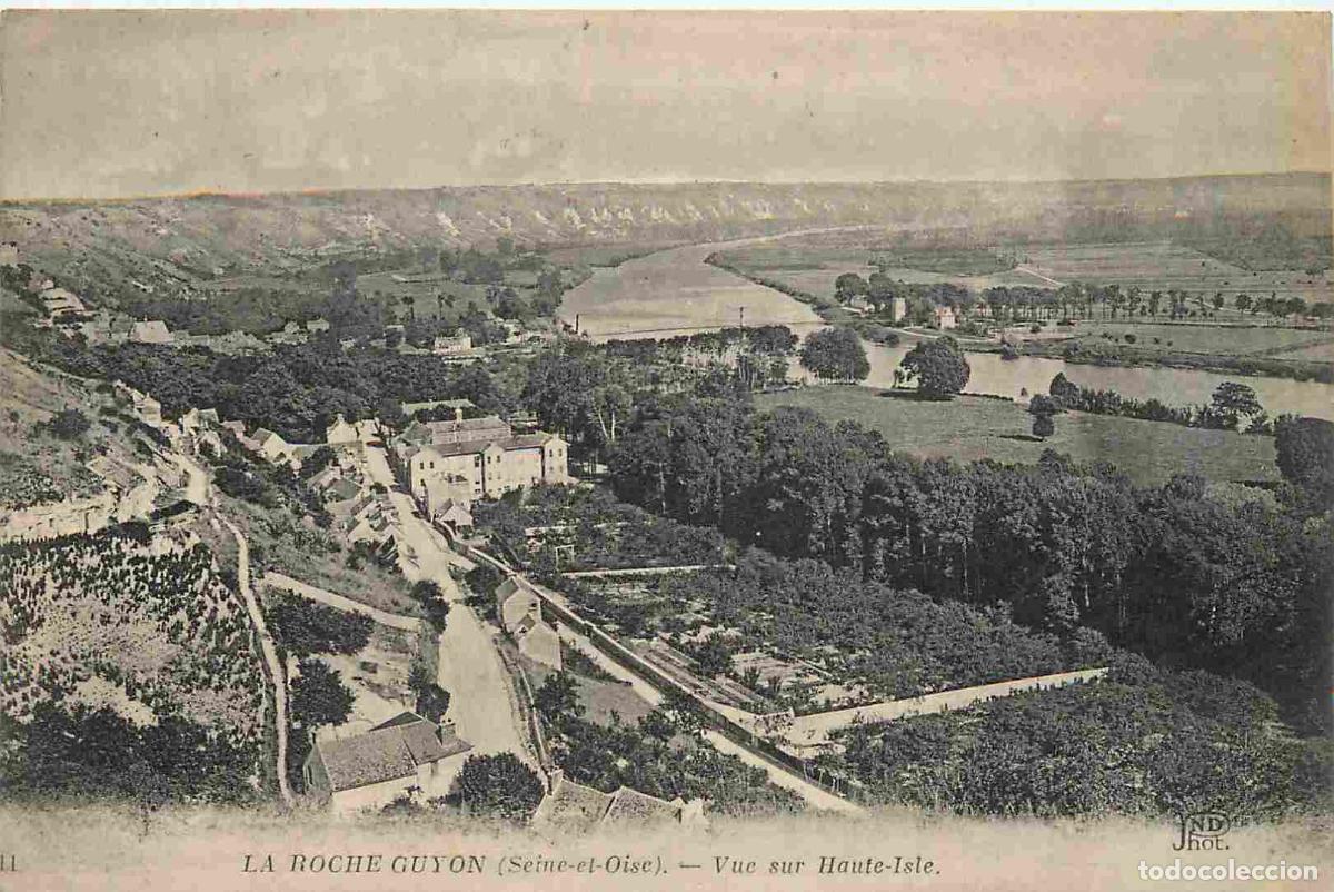 Postcards: France - 95 - La Roche Guyon - Vue sur Haule-lsle - CPA - Oblit&eacute;ration de 1922 - Voir Scans Recto-Ve