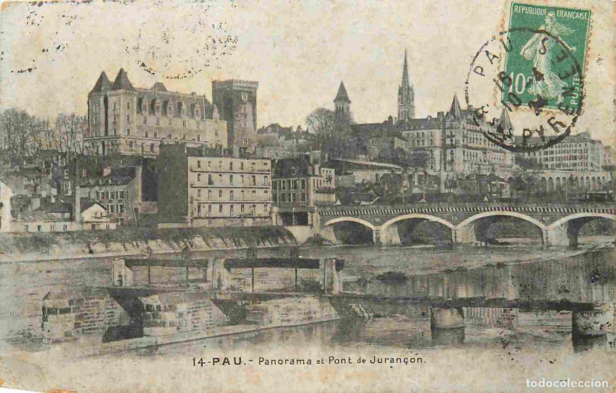 Postales: France - 64 - Pau - Panorama et Pont de Juran&ccedil;on - CPA - Oblit&eacute;ration de 1924 - Voir Scans Recto-Ver