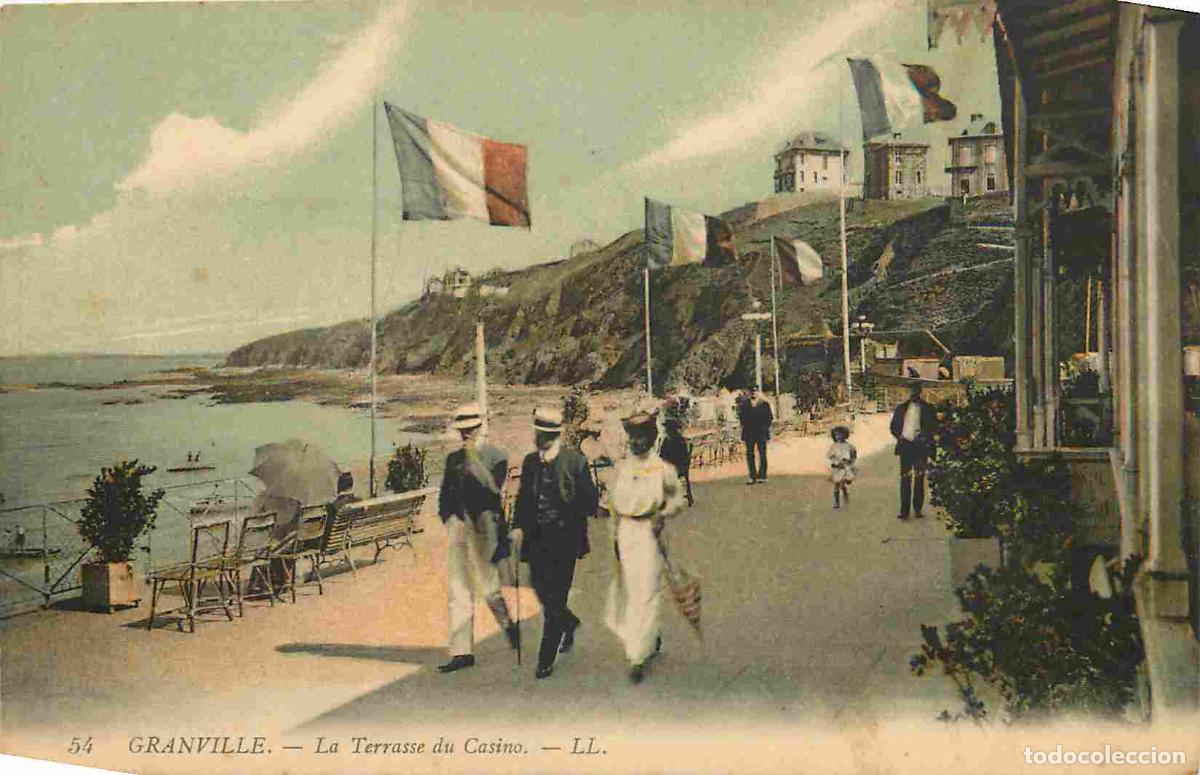 Postais: France - 50 - Granville - La Terrasse du Casino - Anim&eacute;e - Coloris&eacute;e - CPA - Voir Scans Recto-Verso