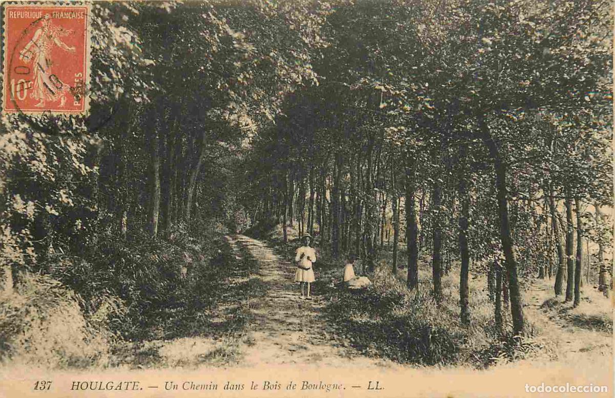 Postais: France - 14 - Houlgate - Un chemin dans le Bois de Boulogne - Anim&eacute;e - Enfants - CPA - Oblit&eacute;ration