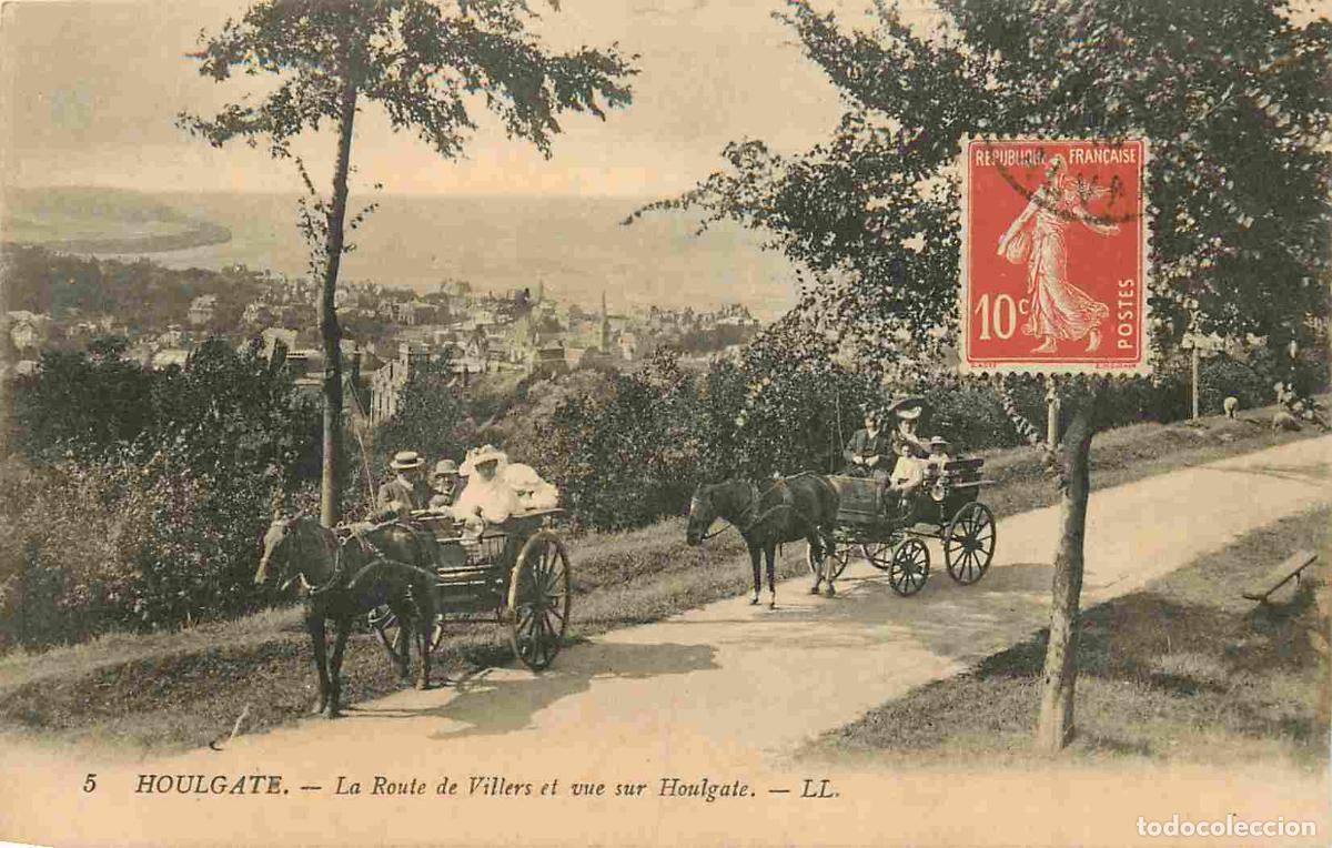 Postais: France - 14 - Houlgate - La Route de Villers et vue sur Houlgate - Anim&eacute;e - CPA - Oblit&eacute;ration - Voi