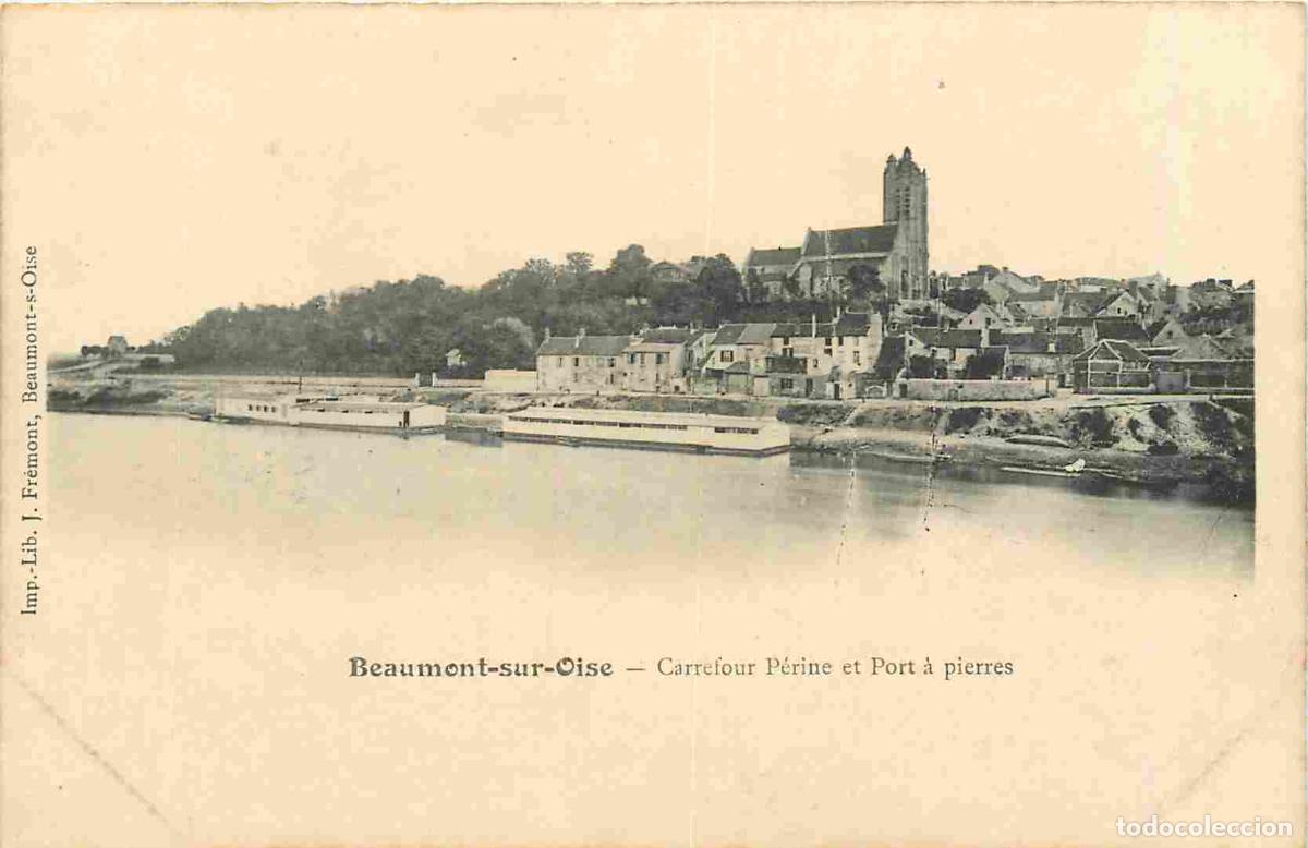 Cartoline: France - 95 - Beaumont sur Oise - Carrefour P&eacute;rine et Port &agrave; pierres - CPA - Voir Scans Recto-Verso