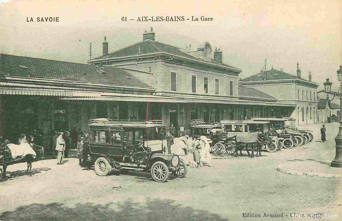 Cartoline: France - 73 - Aix les Bains - La Gare - Anim&eacute;e - Automobiles - CPA - Voir Scans Recto-Verso