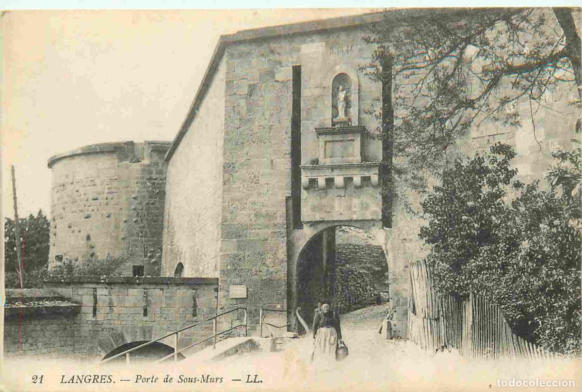 Cartoline: France - 52 - Langres - Porte de Sous-Murs - Anim&eacute;e - CPA - Voyag&eacute;e en 1915 - Voir Scans Recto-Verso