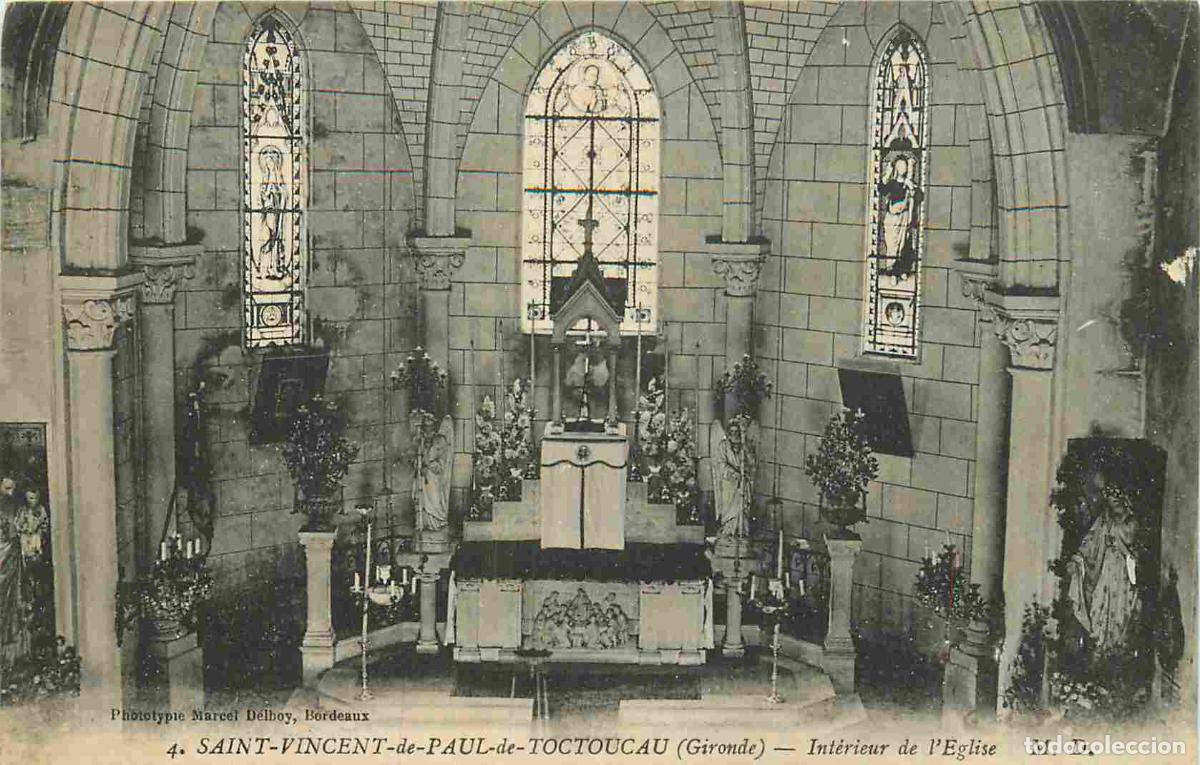 Postais: France - 33 - Saint Vincent de Paul de Toctoucau - int&eacute;rieur de l'Eglise - CPA - Voir Scans Recto-Ve