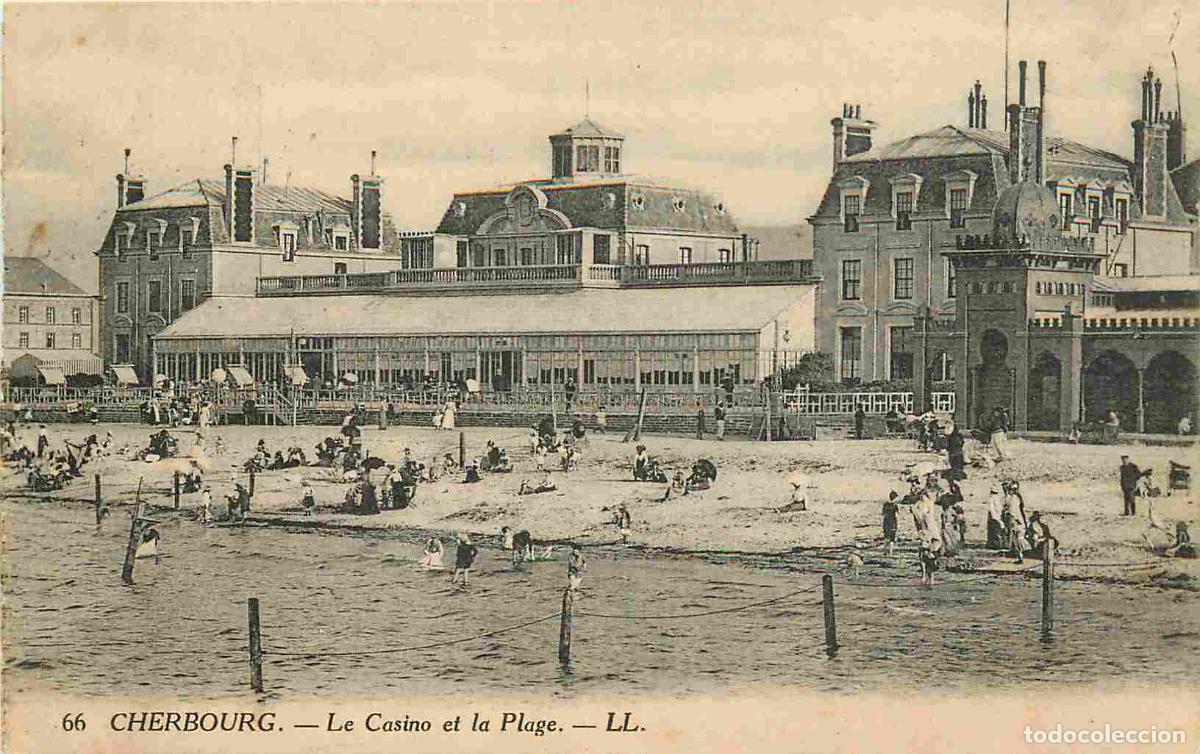 Postais: France - 50 - Cherbourg - Le Casino et la Plage - Anim&eacute;e - CPA - Oblit&eacute;ration - Voir Scans Recto-Ver