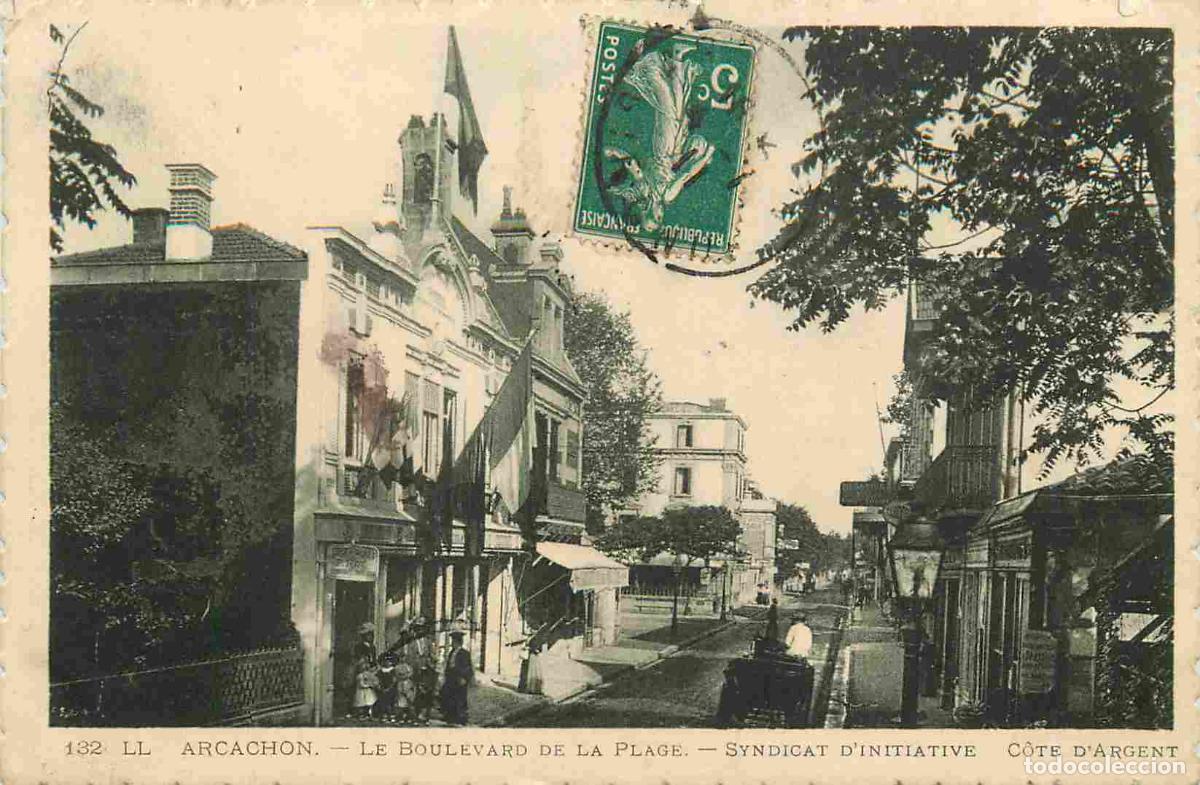 Cartoline: France - 33 - Arcachon - Boulevard de la Plage - Syndicat d'initiative - Anim&eacute;e - CPA - Oblit&eacute;ration